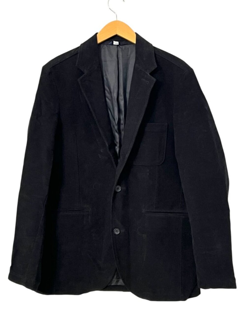 GAP Men's Black Corduroy Blazer Jacket Size S Two Button Sport Coat Y2K Minimal